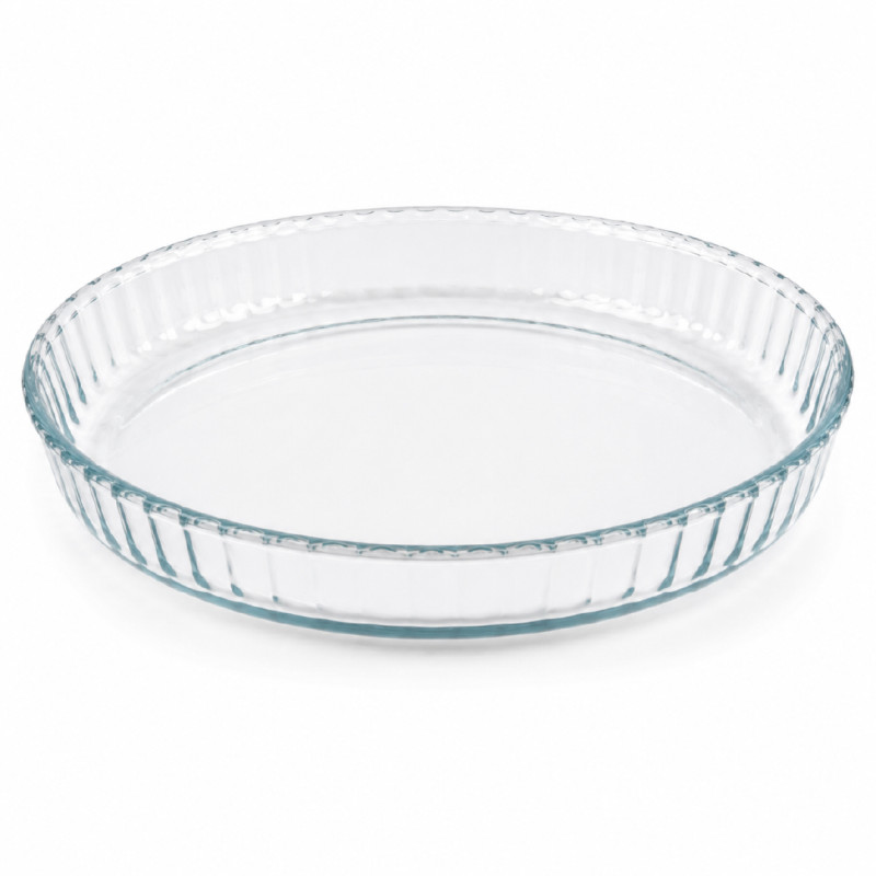27 cm Glass Flan or Quiche Dishes – Transparent