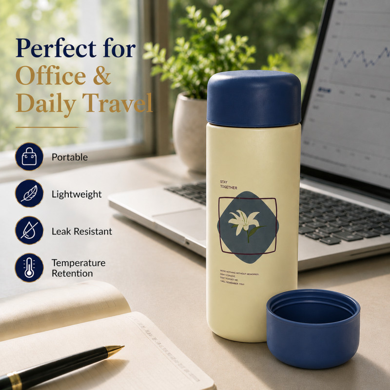 Deluxe thermos bottle – Ivory Premium Quality (H-15 x W-5cm)