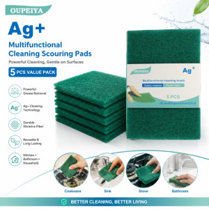 Trendy Care Cleaning Sponge Designed for Home &amp; Professional Cleaning – Forest Green (H-10, W-15 CM)