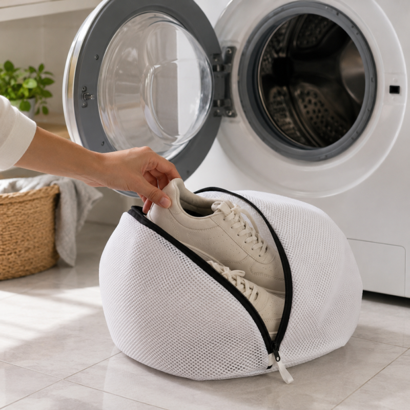 Shoe Washing Bag Set – White