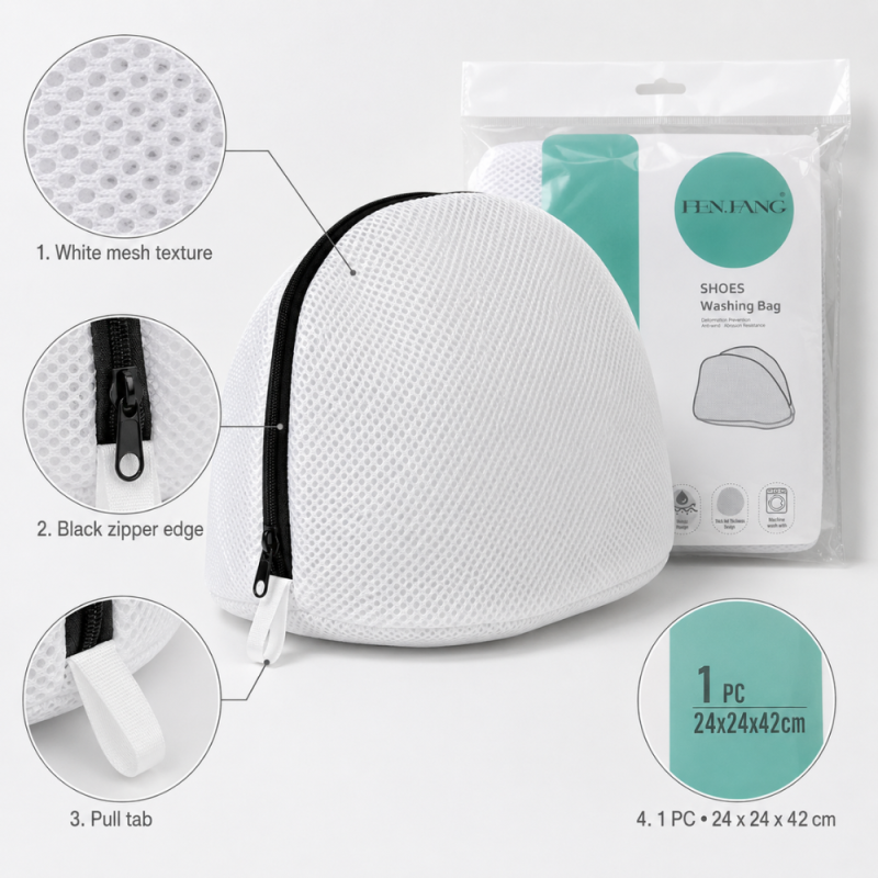 Shoe Washing Bag Set – White