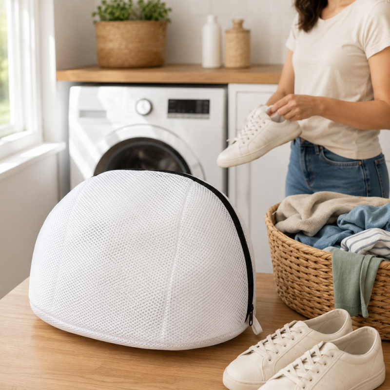Shoe Washing Bag Set – White