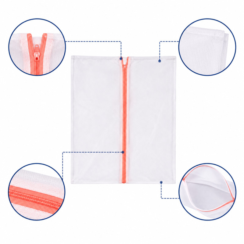 Master Grade Laundry Bag Designed for Effortless Laundry &amp; Garment Care – White (H-50, W-40 CM)