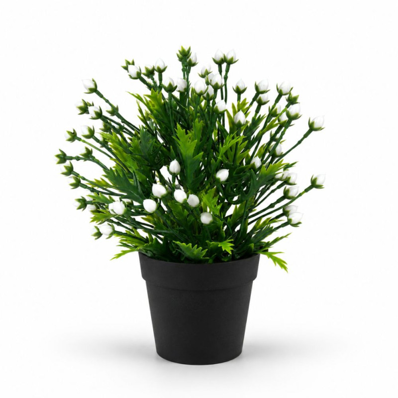 Artificial White Bud Floral Arrangement