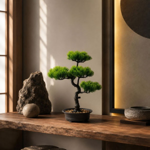 Durable Form Artificial Flower Designed for Home Décor &amp; Event Styling – Green (H-31, W-25 CM)