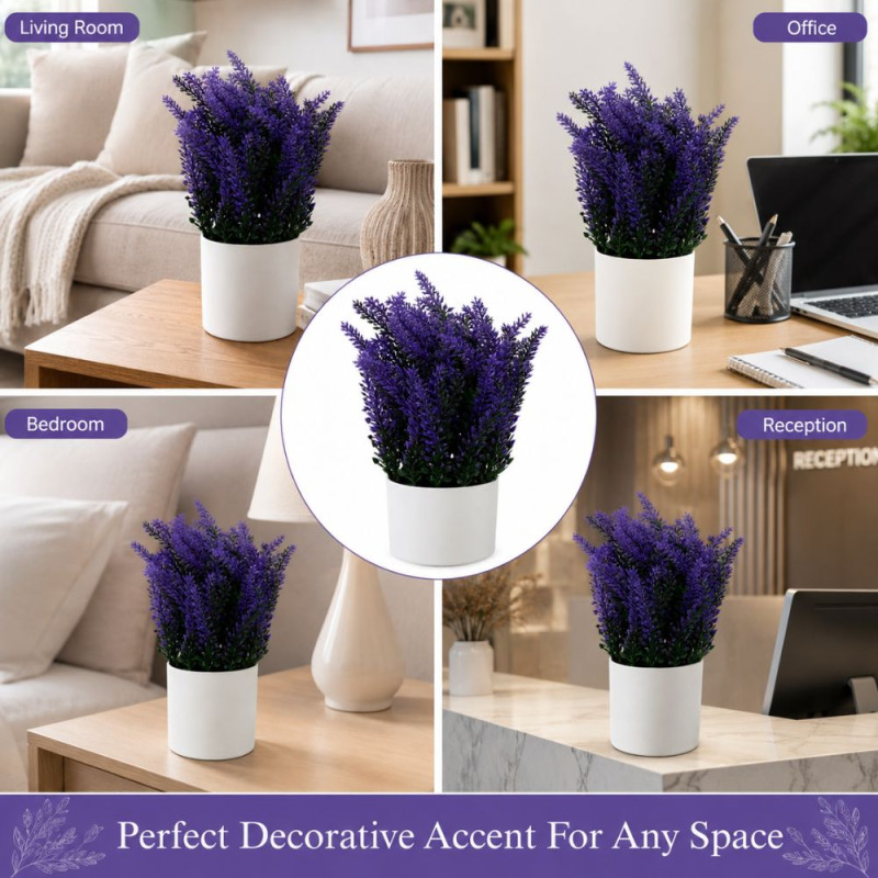 Stylish Artificial Flower – Dark Purple Premium Quality (31 x 8 x 10 cm)