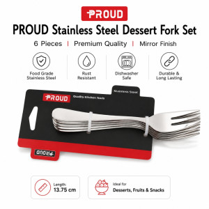 Bright Guard Dinner Fork Set Designed for Elegant Dining & Entertaining – Silver (L-14 CM)