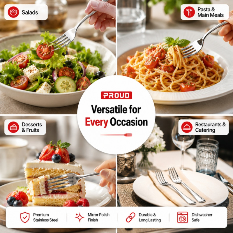 Professional Fork – Stainless Steel Premium Quality (18.5x2.5cm)