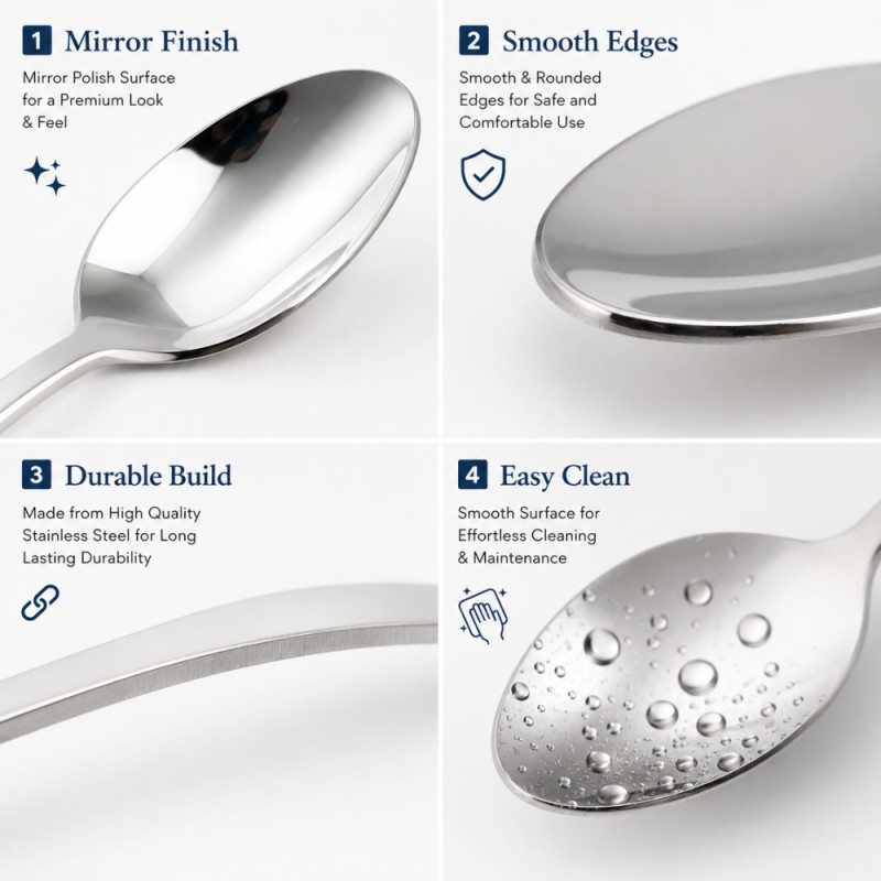 Premium Spoon – Stainless Steel Premium Quality (17.25x3.3cm)