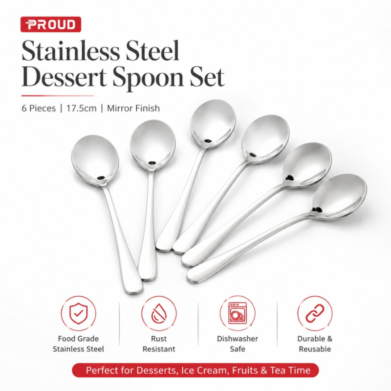 Elegant Spoon – Stainless Steel Premium Quality (17.5cm)