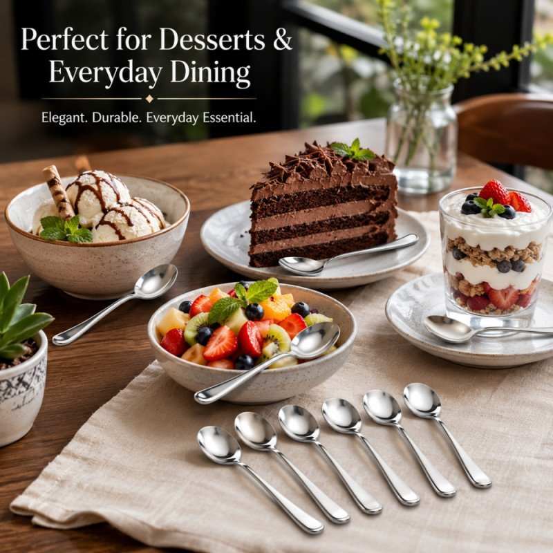Elegant Spoon – Stainless Steel Premium Quality (17.5cm)