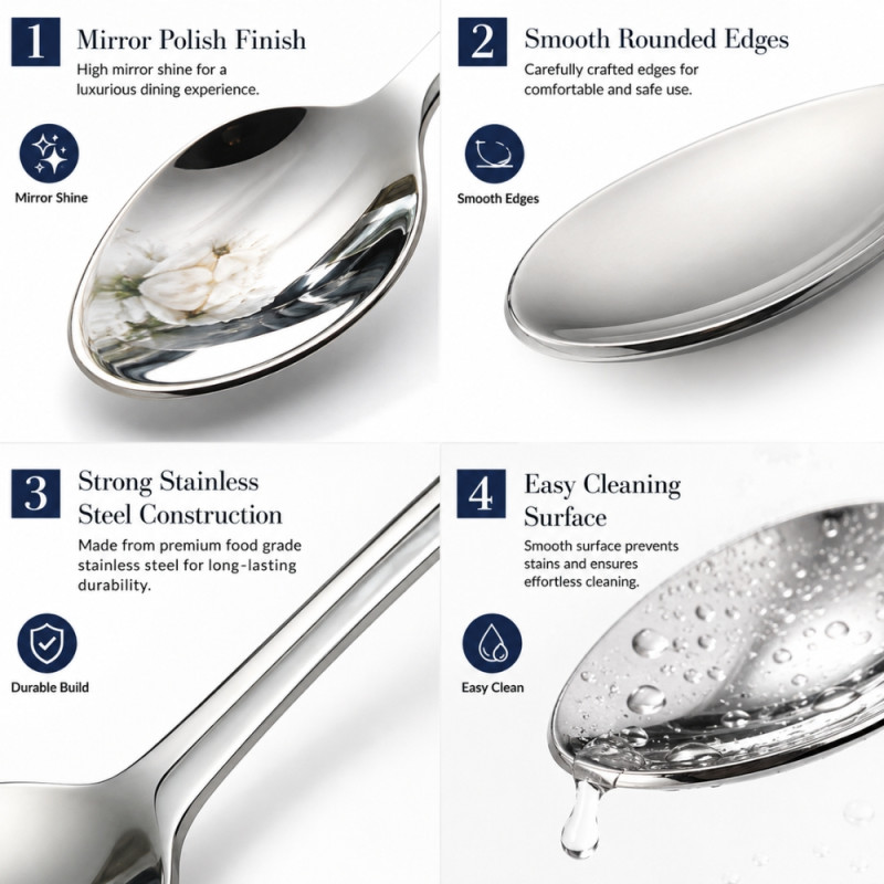 Essential Spoon – Stainless Steel Premium Quality (21x4.3cm)