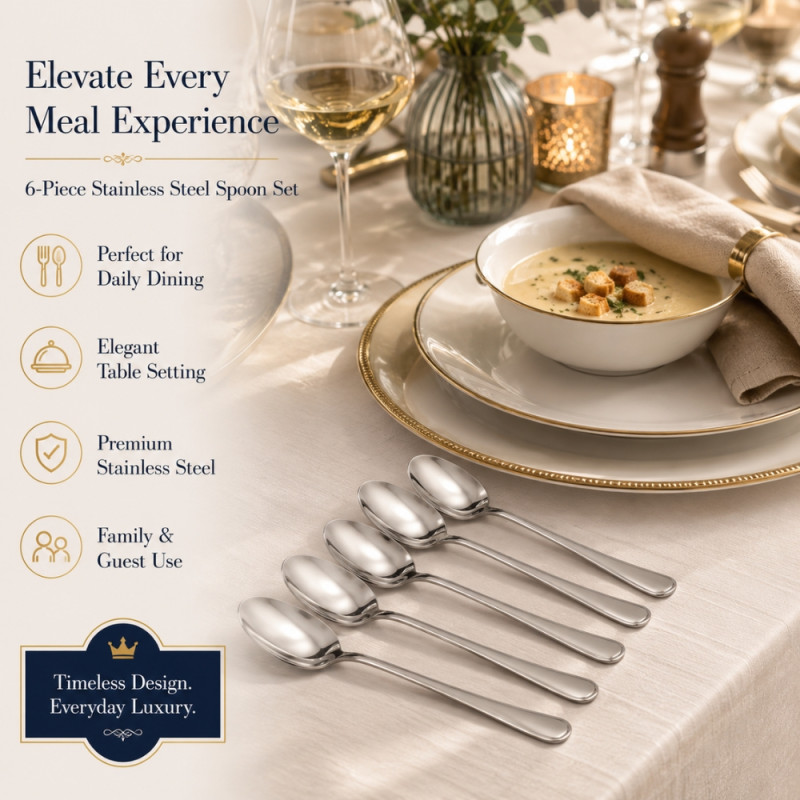 Essential Spoon – Stainless Steel Premium Quality (21x4.3cm)