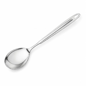 Premium Stainless Steel Solid Basting Spoon – 33 x 8 cm – Silver