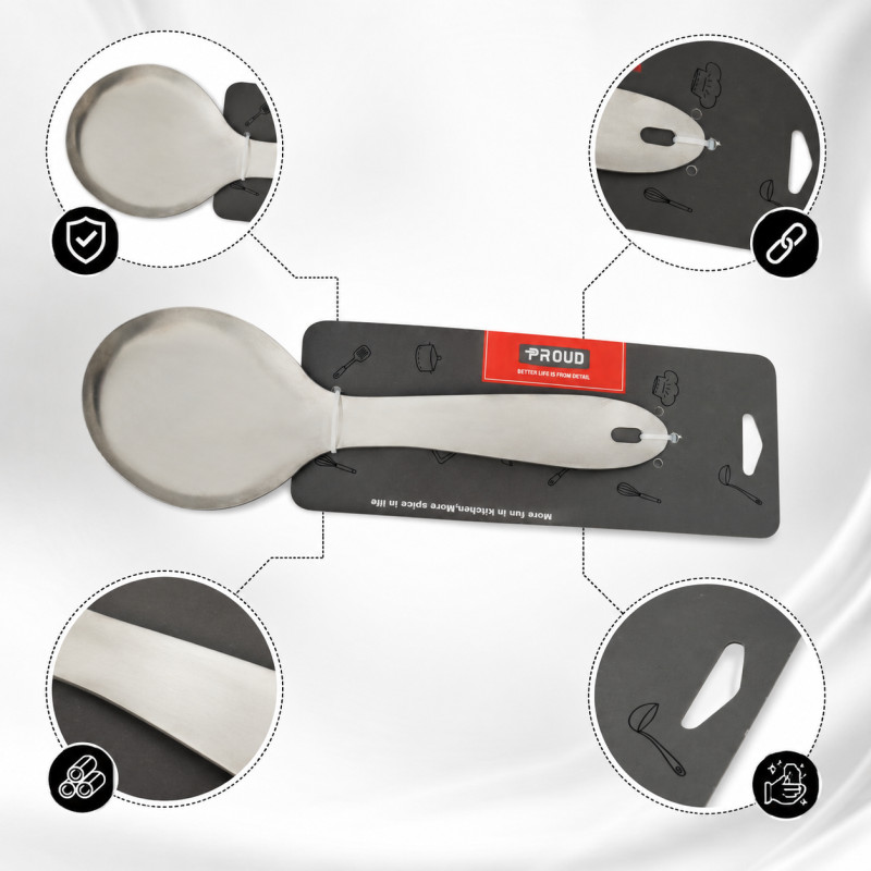 Light Choice Spoon Rest Designed for Elegant Dining &amp; Entertaining – Stainless Steel (H-23, W-7.5 CM)