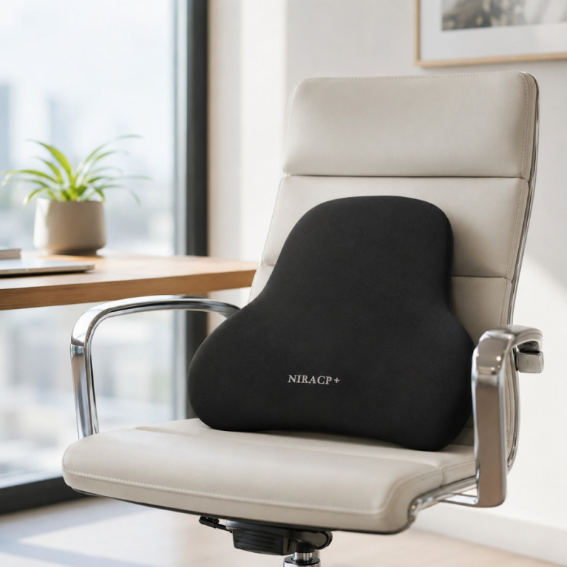 Lumbar Support Pillow – Black (Waist)