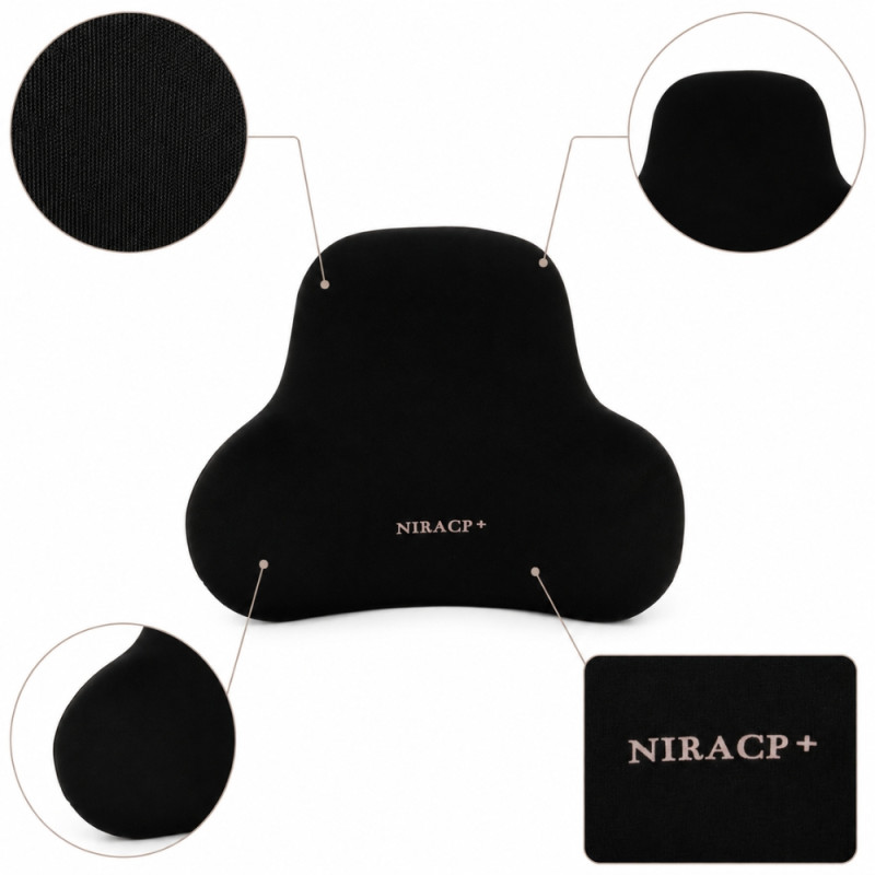 Lumbar Support Pillow – Black (Waist)