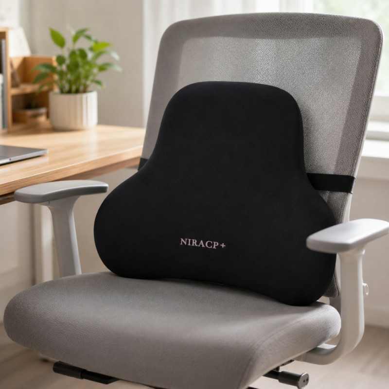 Lumbar Support Pillow – Black (Waist)