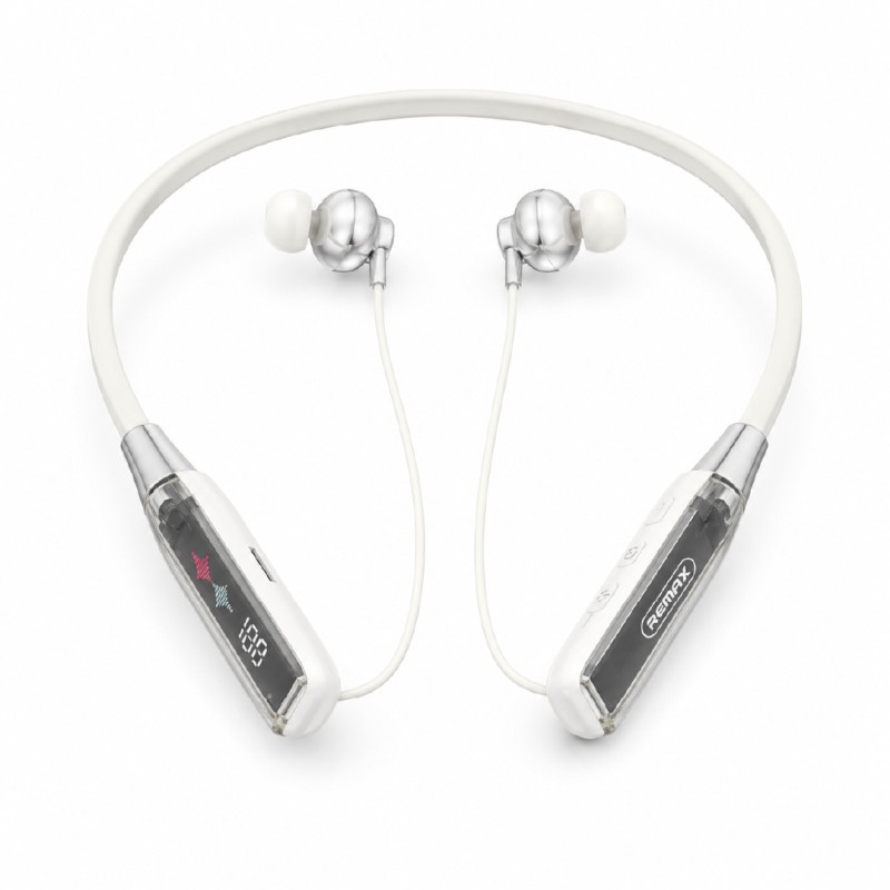 Heritage neckband earphones in white. – White &amp; Black (19 x 15 cm)