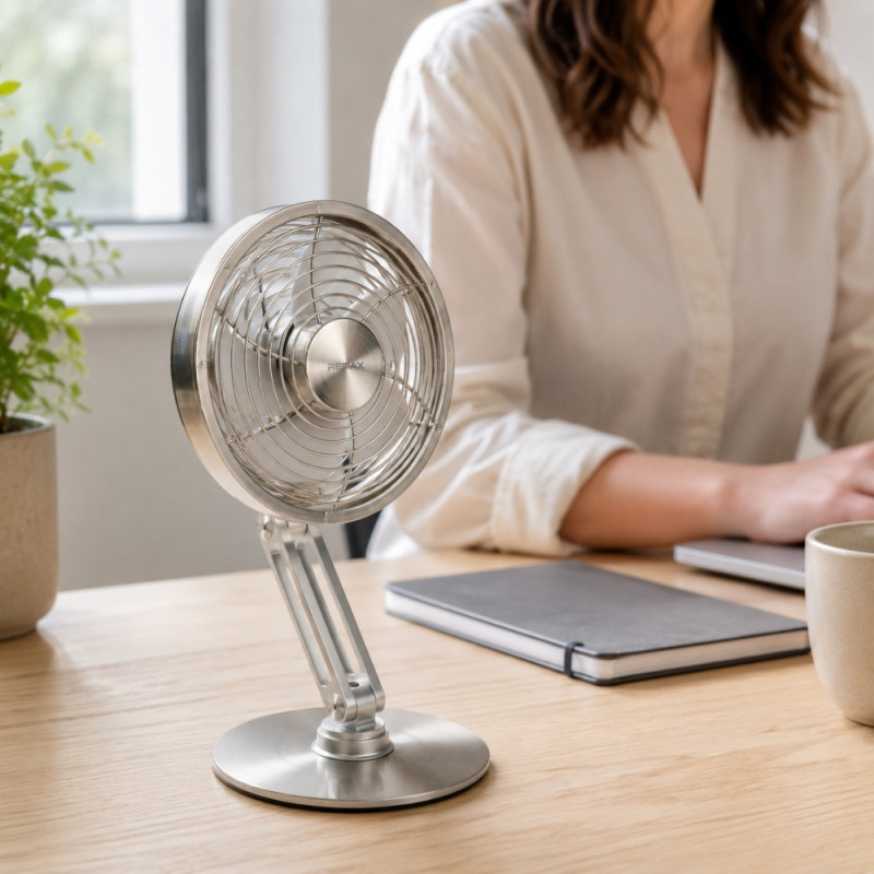 Angle Adjustable Rotating Desk Fan