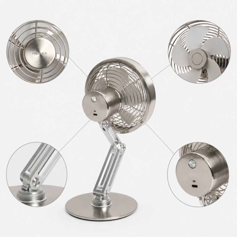 Angle Adjustable Rotating Desk Fan