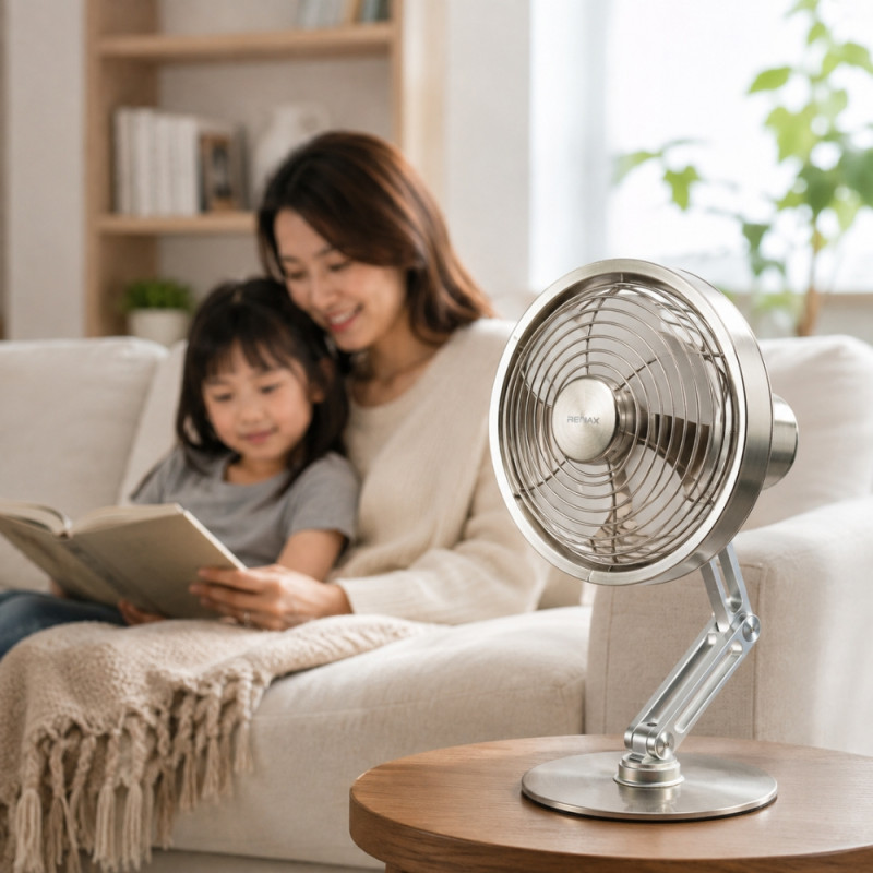 Angle Adjustable Rotating Desk Fan