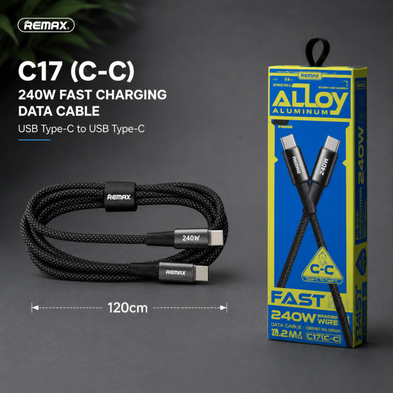 True Hold Data Cable Designed for Seamless Device Connectivity – Black (L-120 CM)