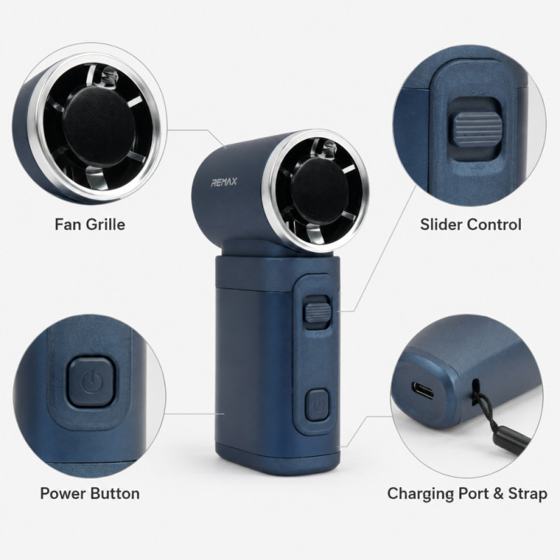 LED Digital Display High Speed Handheld Fan