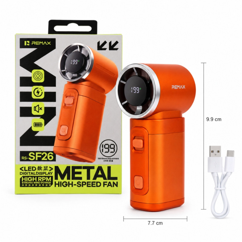 Digital Display High Speed Handheld Fan
