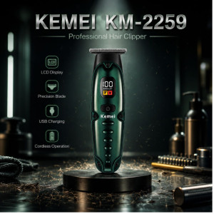 Forest Fresh Electric Hair Trimmer Designed for Precision Grooming &amp; Style – Dark Green (H- 13, W-4 CM)