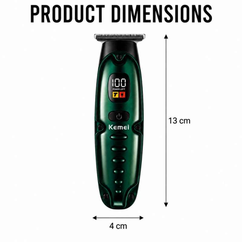Forest Fresh Electric Hair Trimmer Designed for Precision Grooming &amp; Style – Dark Green (H- 13, W-4 CM)