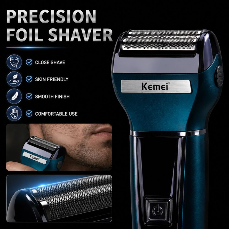 Ocean Wave 3-in-1 Trimmer Designed for Precision Grooming &amp; Style – Dark Blue (H-17, W-5 CM)