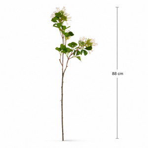 Elegant Tall Glass Vase with Artificial Flower - Green (88cm)