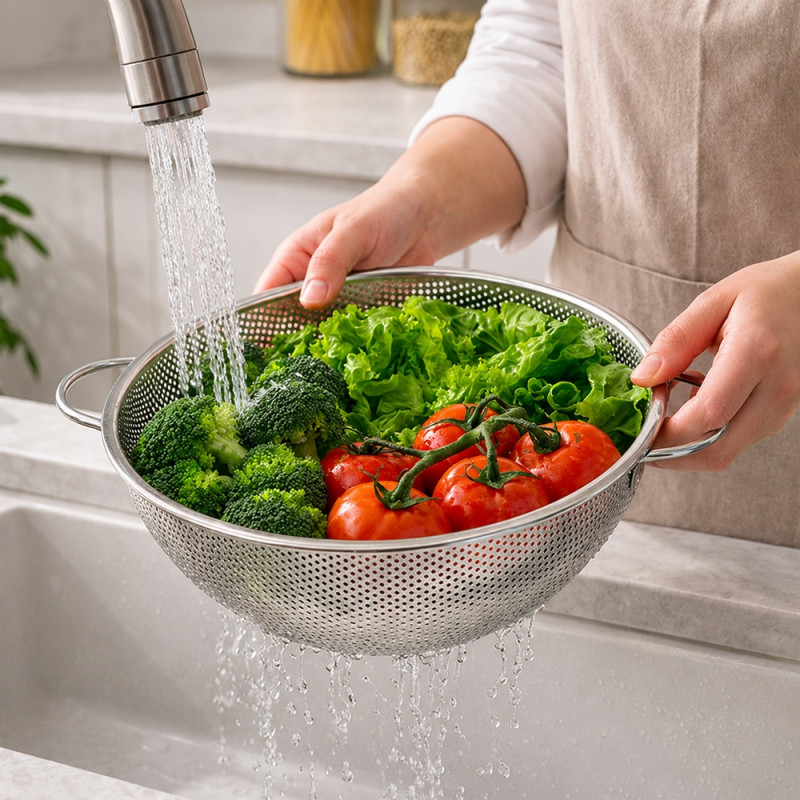 Rice Sieve – Stainless Steel (31.5x10cm)