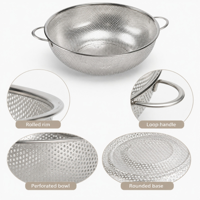 Rice Sieve – Stainless Steel (31.5x10cm)