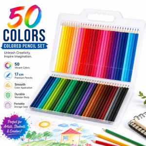 Deluxe colored pencils – MultiColor Premium Quality (50PCS)