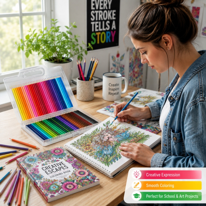 Deluxe colored pencils – MultiColor Premium Quality (50PCS)