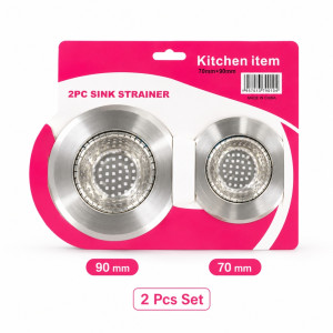 Stainless Steel Sink Strainer Set - 2pcs
