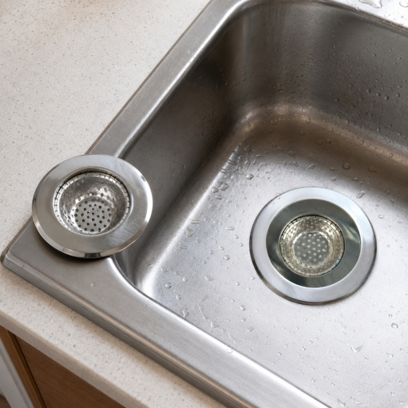 Stainless Steel Sink Strainer Set - 2pcs