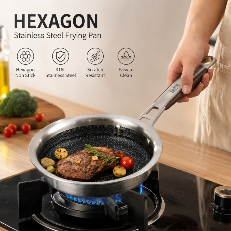 Quality Grade Frying Pan Designed for Everyday Cooking & Kitchen Excellence – Silver (H-4, W-18, L-35.5 CM)