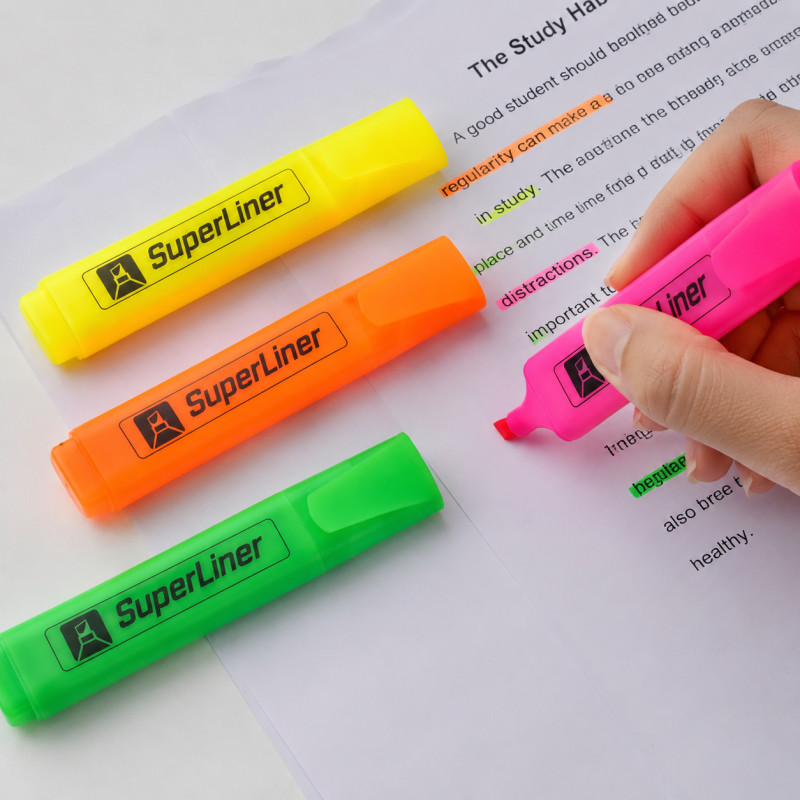 Deluxe Bliss Highlighters Designed for Creative Expression & Office Use – Multi Color (12CM)