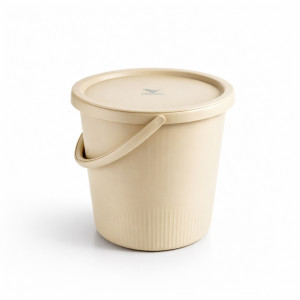 Multi-Purpose Heavy-Duty Utility Bucket – Sand Beige (36x33cm)