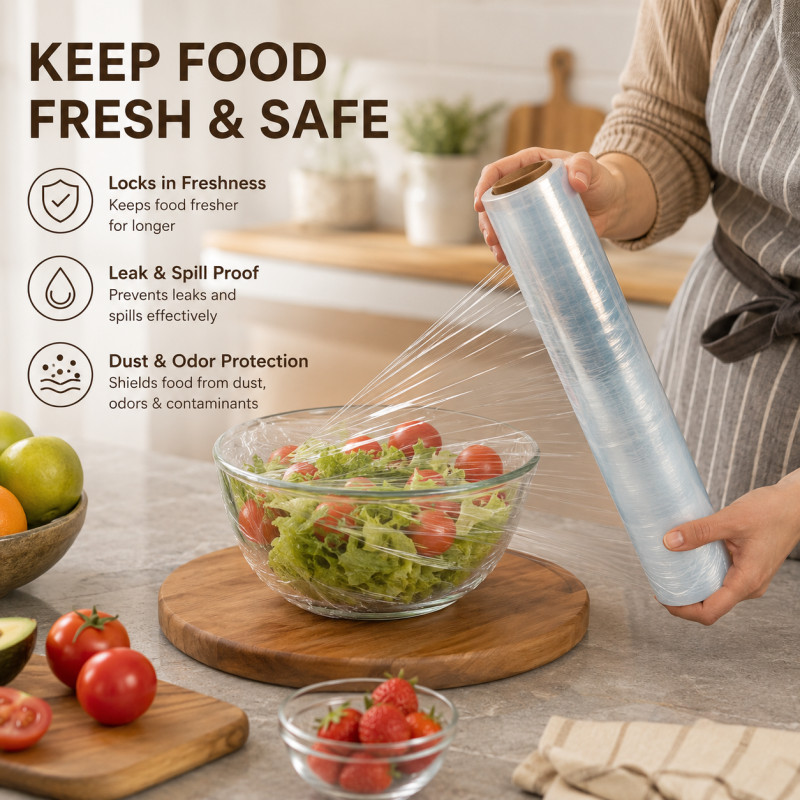Bold Class Stretch Film Designed for Packaging & Protection – Transparent (L-51 CM)