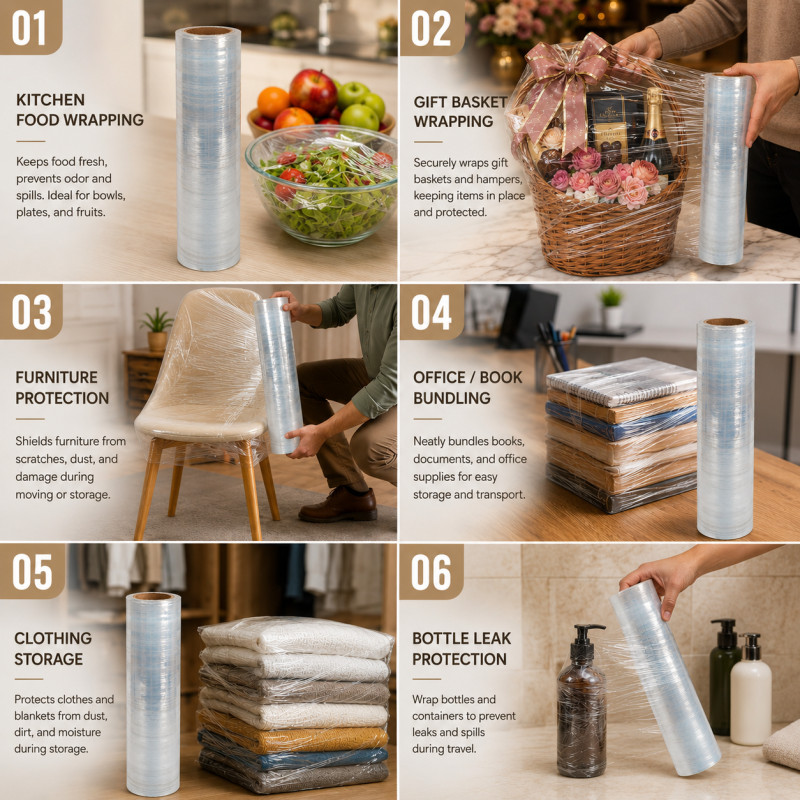 Bold Class Stretch Film Designed for Packaging & Protection – Transparent (L-51 CM)