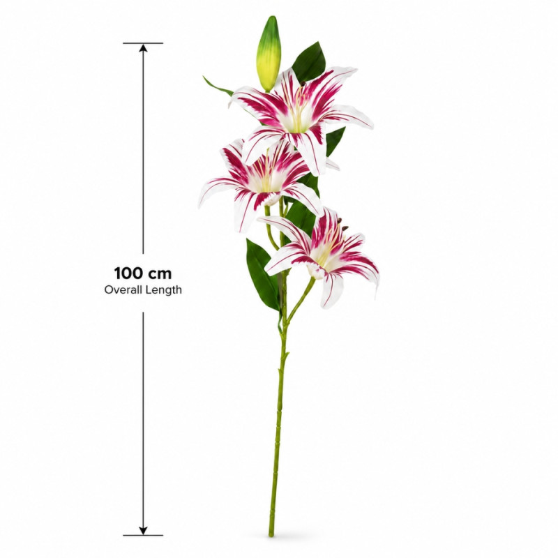 Artificial Lily – White (100cm)