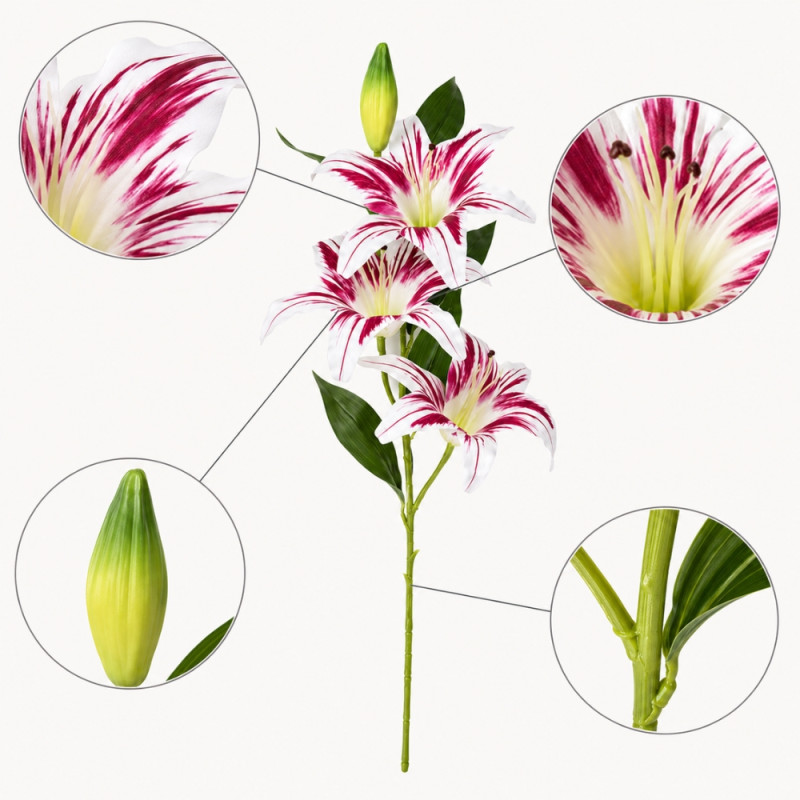 Artificial Lily – White (100cm)