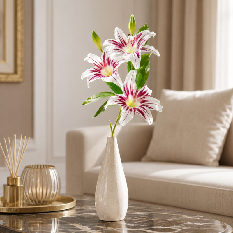 Artificial Lily – White (100cm)
