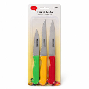 Expert Tier Fruit Knife Set Designed for Precision Cutting & Crafting – Rad (H-21.5, H-21.7, H-18.5 cm)