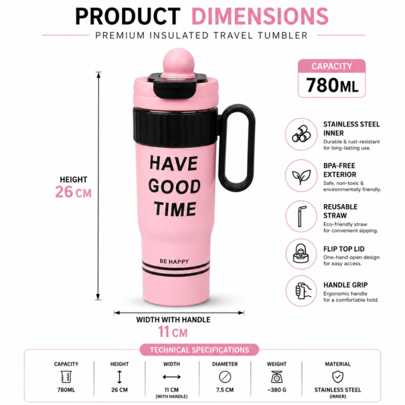 Premium Vacuum Cup - Pink