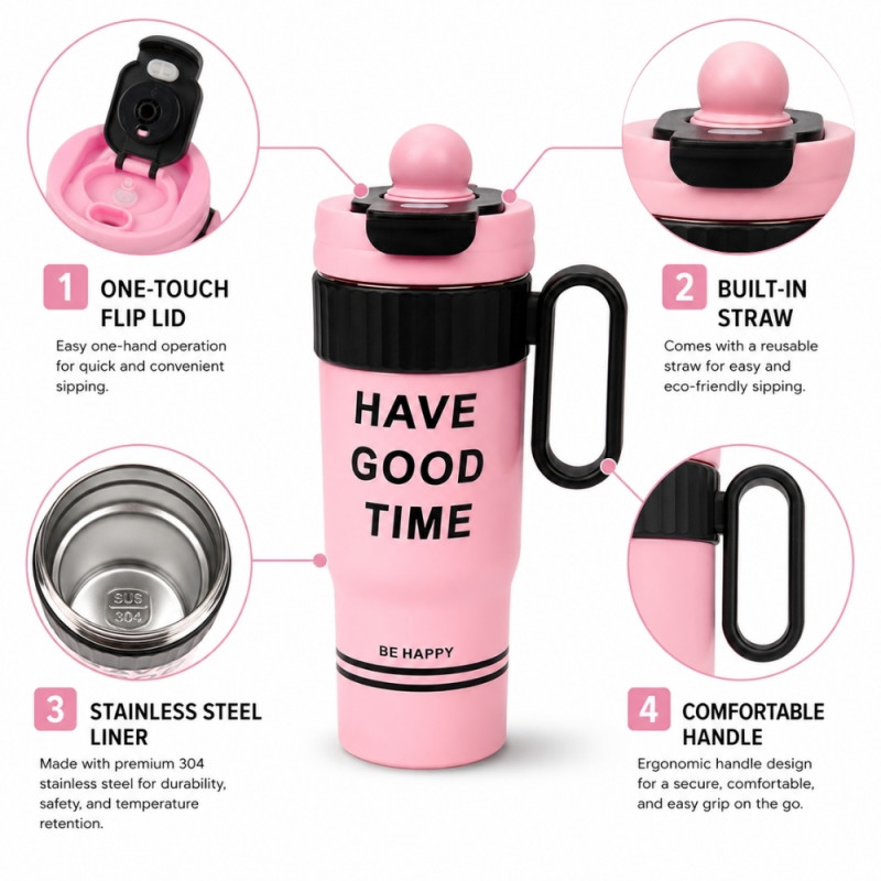 Premium Vacuum Cup - Pink